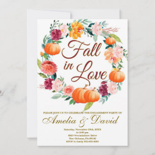 Herfst uitnodiging voor verloving, herfst couples 