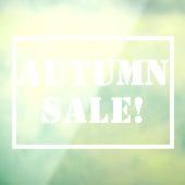 Herfst Uitverkoop Bord Raam Sticker (Vel 3)