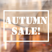Herfst Uitverkoop Bord Raam Sticker (Vel 2)