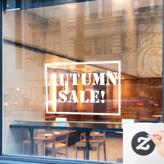 Herfst Uitverkoop Bord Raam Sticker (Cafe Raam)