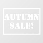 Herfst Uitverkoop Bord Raam Sticker (Vel)