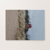 Herfst Uitzicht Marquette Harbour Vuurtoren Legpuzzel (Horizontaal)