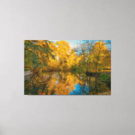 Herfst Uitzicht Over Azay le Rideau Loire Valley F Canvas Afdruk