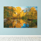 Herfst Uitzicht Over Azay le Rideau Loire Valley F Canvas Afdruk (Insitu (Houten vloer))
