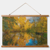 Herfst Uitzicht Over Azay le Rideau Loire Valley F Hangend Wandkleed (Voorkant)