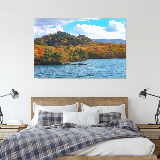 Herfst Uitzicht rond Towada Japan Canvas Afdruk (Insitu (Slaapkamer))