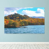 Herfst Uitzicht rond Towada Japan Canvas Afdruk (Insitu (Houten vloer))