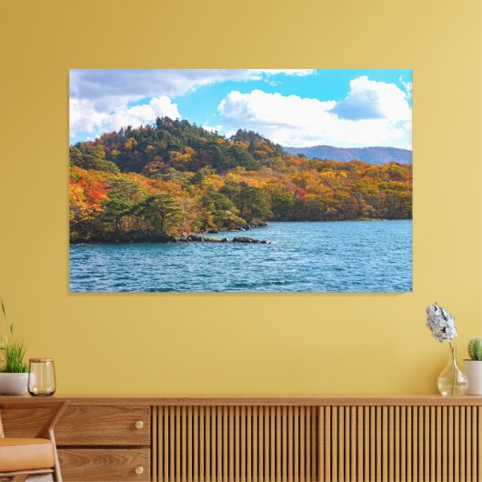 Herfst Uitzicht rond Towada Japan Canvas Afdruk (Insitu (Woonkamer))