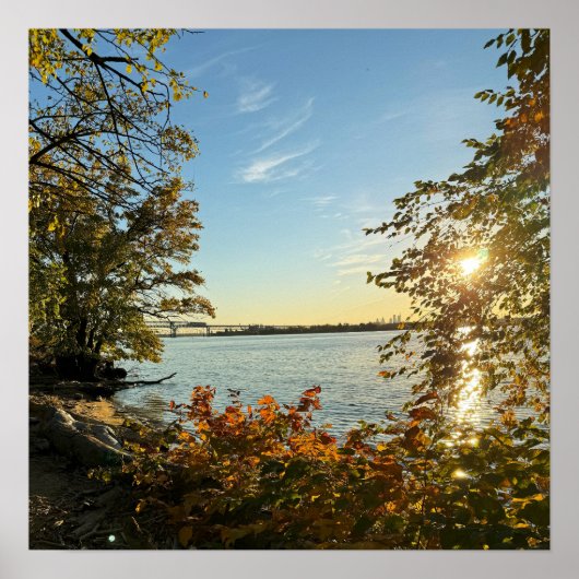 Herfst Uitzicht van Bridge Poster (Voorkant)