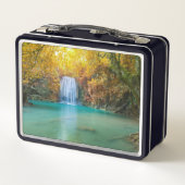 Herfst Uitzicht van Erawan Waterfall Thailand (Achterkant)