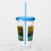 Herfst Uitzicht van Erawan Waterfall Thailand Acryl Drinkbeker (Rechts)