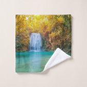 Herfst Uitzicht van Erawan Waterfall Thailand Bad Handdoek (Wasdoekje)