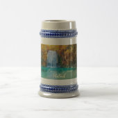 Herfst Uitzicht van Erawan Waterfall Thailand Bierpul (Center)