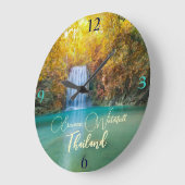 Herfst Uitzicht van Erawan Waterfall Thailand Grote Klok (Hoek)