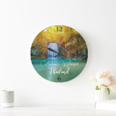 Herfst Uitzicht van Erawan Waterfall Thailand Grote Klok (Huis)