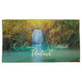 Herfst Uitzicht van Erawan Waterfall Thailand Kussensloop (Voorkant-Rechts)