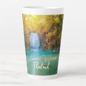 Herfst Uitzicht van Erawan Waterfall Thailand Latte Mok (Voorkant)