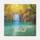 Herfst Uitzicht van Erawan Waterfall Thailand Magneet (Voorkant)