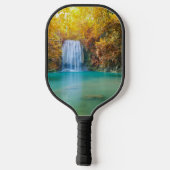Herfst Uitzicht van Erawan Waterfall Thailand Pickleball Paddle (Achterkant)