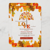 Herfst Umbrella Bridal Shower Kaart (Voorkant / Achterkant)