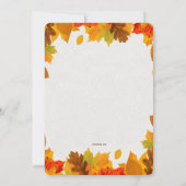 Herfst Umbrella Bridal Shower Kaart (Achterkant)