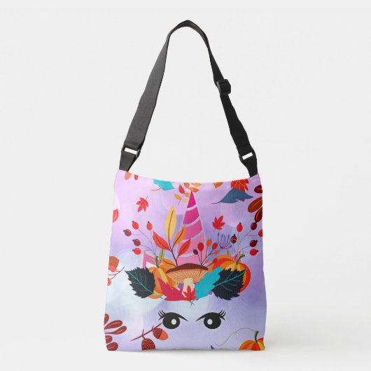 Herfst Unicorn Crossbody Tas (Voorkant)