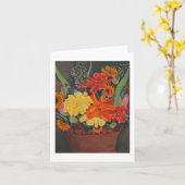 Herfst Urn notecard Kaart (Gele Bloem)