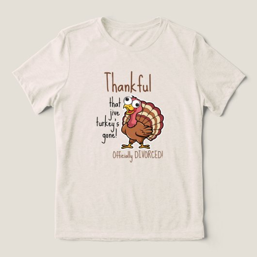 Herfst Vakantie Grappige Echtscheiding Tri-Blend Shirt (Design voorkant)