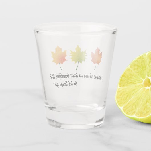Herfst Vakantie Shot Glas (Achterkant)