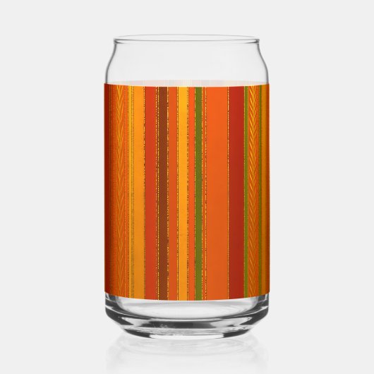 Herfst Vakantie Strepen Helder Blikvorm Glas (Achterkant)