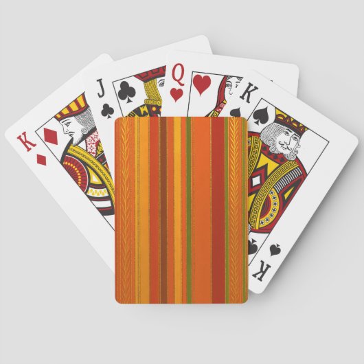 Herfst Vakantie Strepen Helder Pokerkaarten (Achterkant)