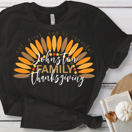 Herfst Vakantie Thanksgiving Familie T-shirt