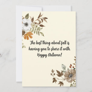 herfst vakantiekaart bedankkaart