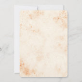 Herfst Val Specerijen Bloemige Waterverf Bruidsdou Kaart (Achterkant)