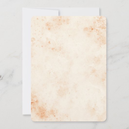 Herfst Val Specerijen Bloemige Waterverf Bruidsdou Kaart (Achterkant)