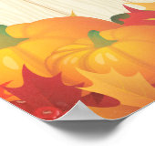 Herfst / Val / Thanksgiving Familiefeest Poster (Hoek)