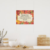 Herfst / Val / Thanksgiving Familiefeest Poster (Keuken)