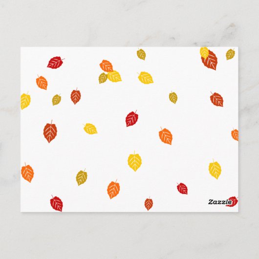 Herfst Vallen Bladeren Tafelnummer Kaart (Achterkant)