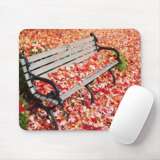 Herfst vallend blad natuur muismat (Met muis)