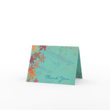 Herfst vallende bladeren bijpassende dankkaart