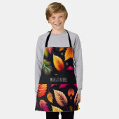 Herfst vallende bladeren Gradiënt Regenboog Patroo Schort (Gedragen)