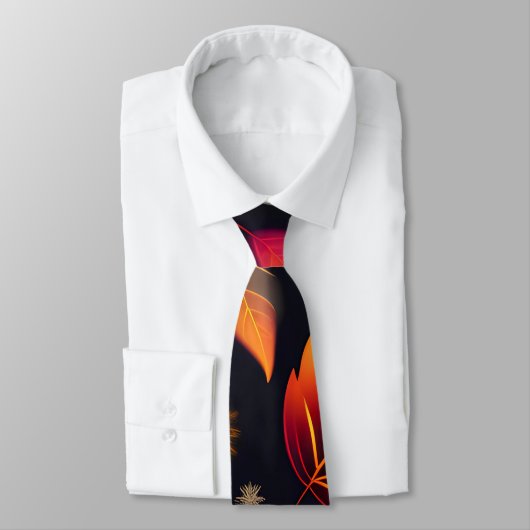 Herfst vallende bladeren Gradiënt Regenboog Patroo Stropdas (Gebonden)