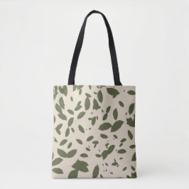 Herfst vallende bladeren olijfgroen tote bag
