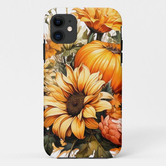 Herfst vallende bladeren pompoen Case-Mate iPhone case (Achterkant)