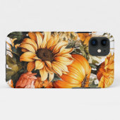Herfst vallende bladeren pompoen Case-Mate iPhone case (Achterkant (horizontaal))