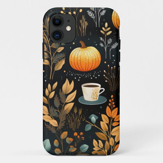 Herfst vallende bladeren pompoen Case-Mate iPhone case (Achterkant)