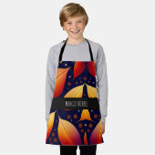 Herfst vallende bladeren Sinaasappel isometrisch p Schort (Gedragen)