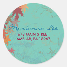 Herfst Vallende bladeren Uitnodiging Sticker Seal