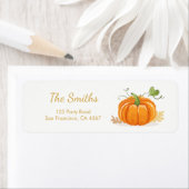Herfst van Adresetiketten in kleine pompoenen Etiket (Insitu)