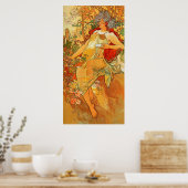  herfst van Alphonse Mucha Poster (Keuken)